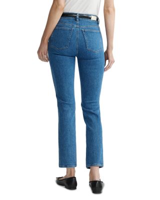 Mara Mid Rise Instasculpt Straight Ankle Jeans in North Beach