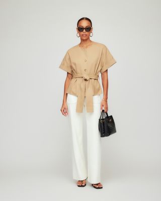 Kai Belted Button Up Top
