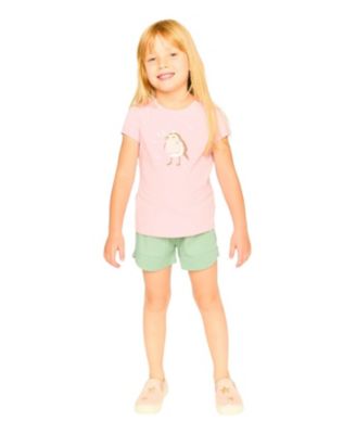Girls' Organic Cotton Elastic Drawstring Jersey Shorts - Big Kid