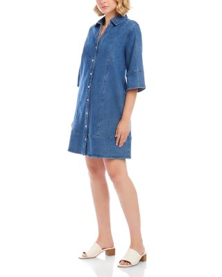Flare Sleeve Shirt Dress