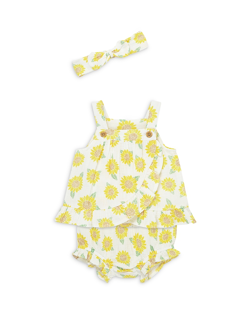 Little Me Girls' Sunflower Sunsuit & Headband Set - Baby
