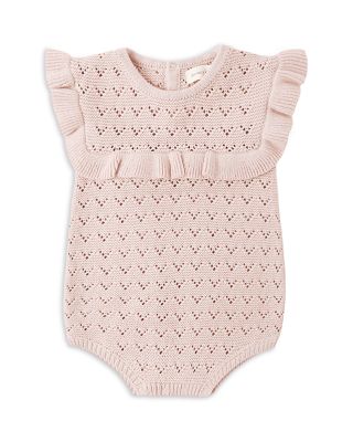Girls' Pointelle Ruffled Romper - Baby