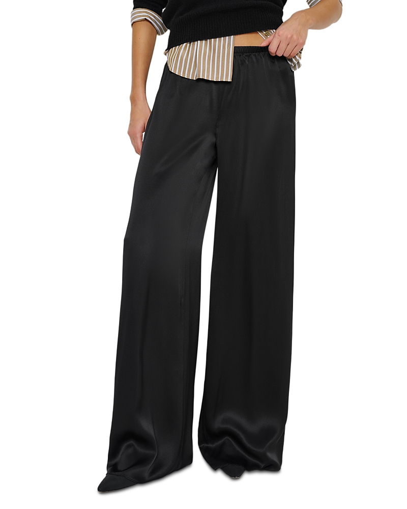 Reformation Celine Low Rise Silk Wide Leg Pants