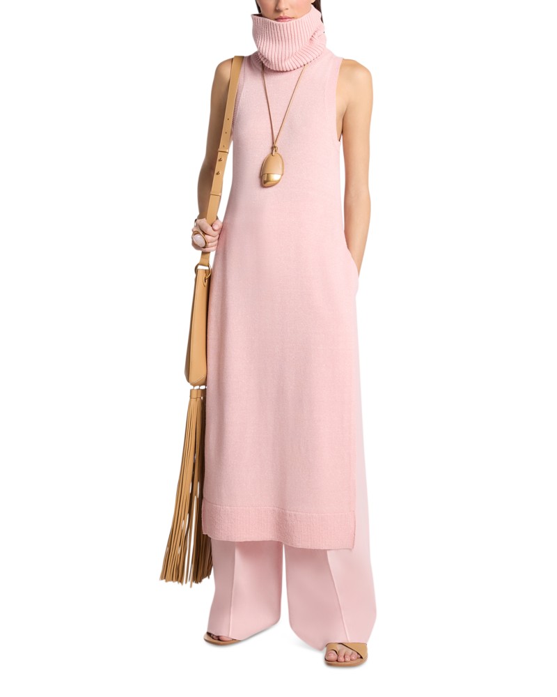 Michael Kors Collection Cashmere Linen Tunic in Quartz
