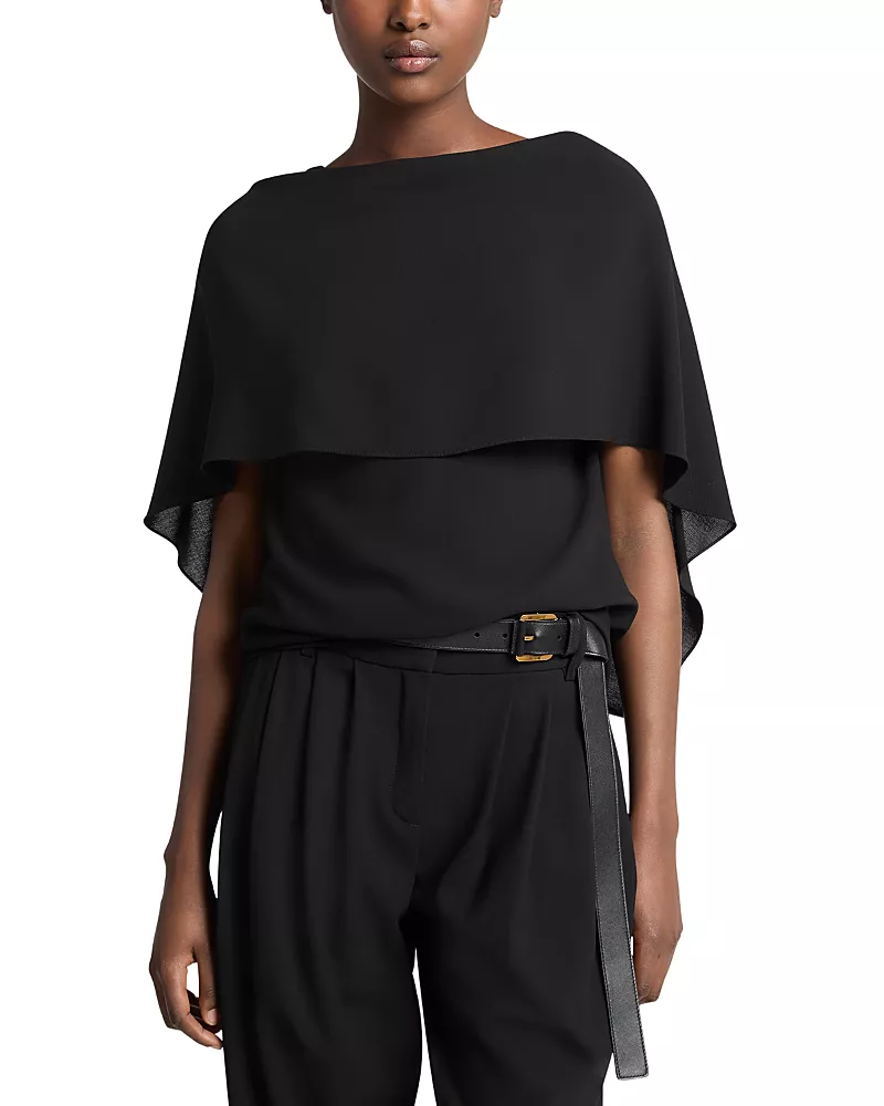 Michael Kors Collection Wool Cape Top