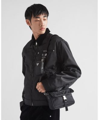 Re-Nylon and Saffiano Leather Shoulder Bag