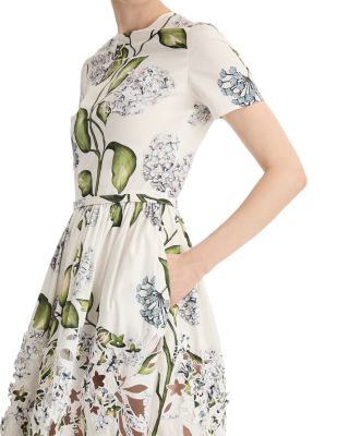 Lasercut Short Sleeve Dress