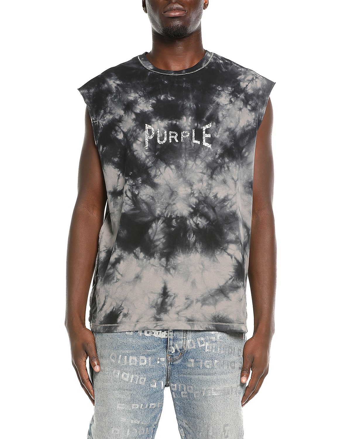 Purple Brand Textured Sleeveless Tee