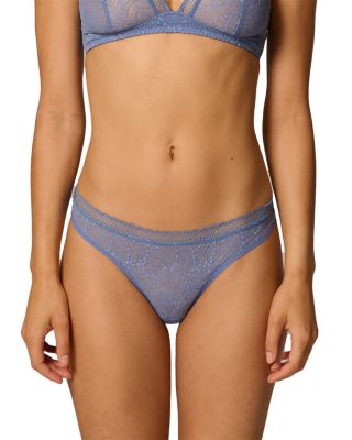 Comete Feather & Fan Lace Thong