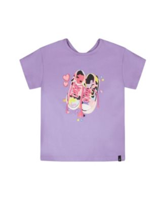 Girls' Organic Cotton Jersey Sneakers Short Sleeve T-Shirt - Big Kid