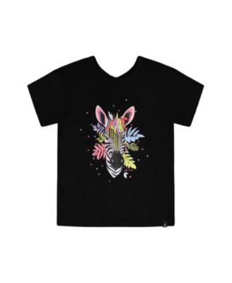Girls' Organic Cotton Jersey Zebra Short Sleeve T-Shirt - Big Kid