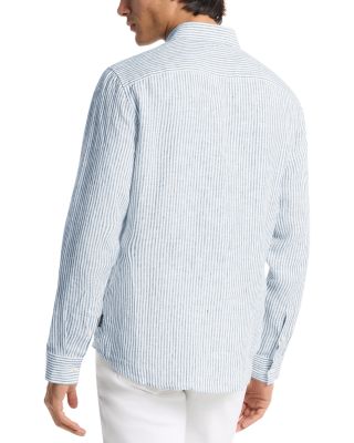 Long Sleeve Stripe Linen Shirt