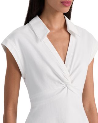 Mila Deep V Neck Twist Front Mini Dress