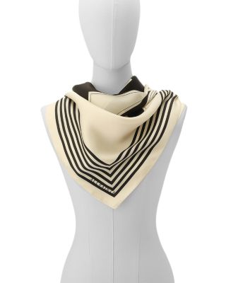 Collegiate Monogram Square Silk Scarf