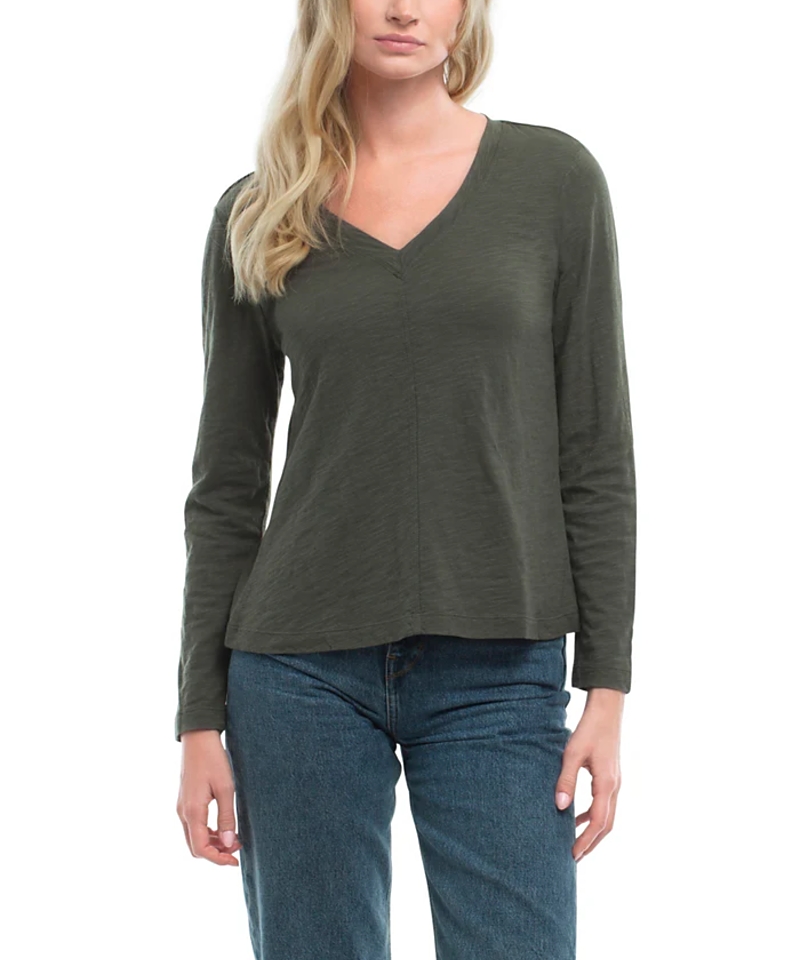 Wilt Clothing Slim Deep V Rib Back Tee