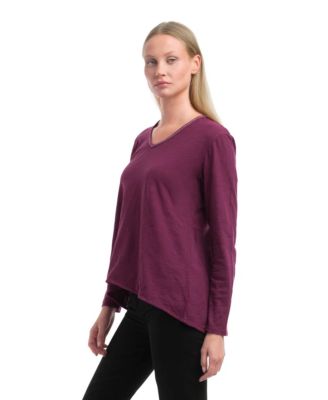 Metallic Thread V-Neck Tee