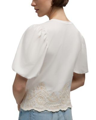 Eyelet Puff Sleeve Top