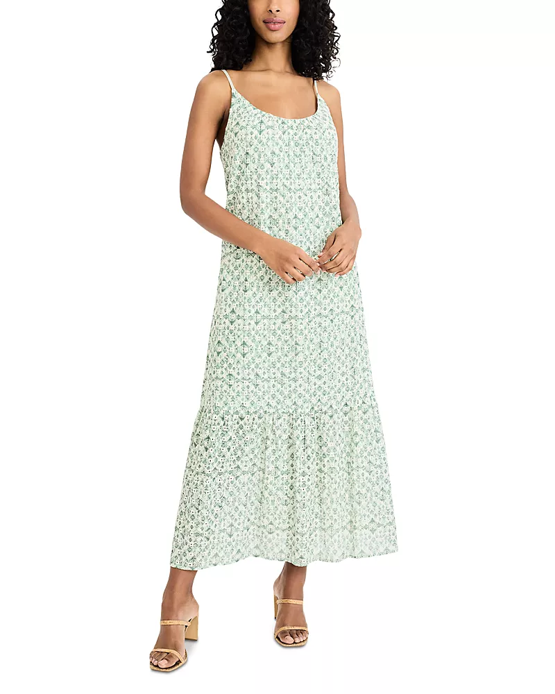 The Good Journey Sleeveless Tiered Midi Dress
