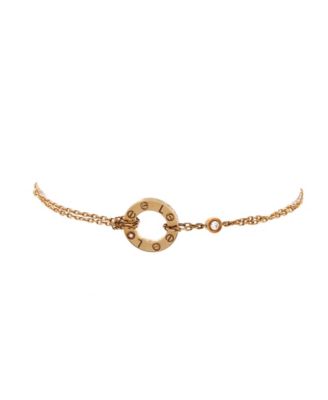  2 Diamonds Love Bracelet 18K Gold with Diamonds