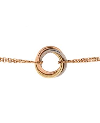  Trinity Chain Bracelet 18K Tricolor Gold