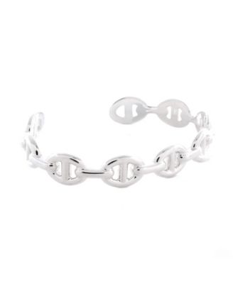 Medium Chaine d'Ancre Enchainee Cuff Bracelet Sterling Silver