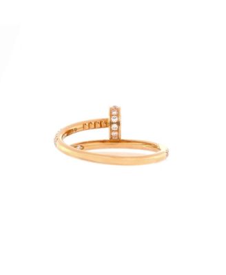  Small Juste un Clou Paved Ring 18K Gold with Diamonds