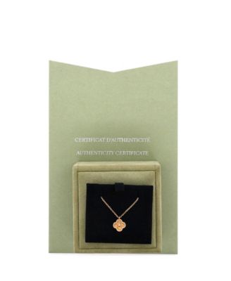  Sweet Alhambra Pendant Necklace 18K Rose Gold, 15.75"