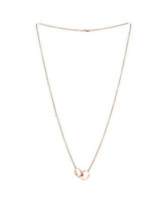  Love Interlocking Necklace 18K Rose Gold, 17.25"
