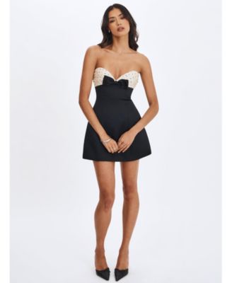  Florrie Polka Dot Sweetheart Mini Dress