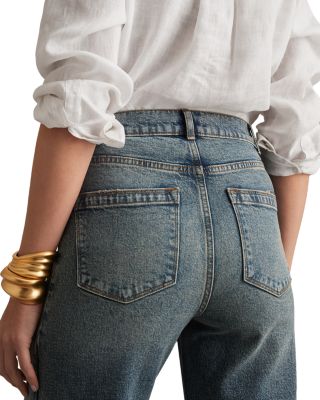 Molly Barrel Leg Jeans in Mid Blue