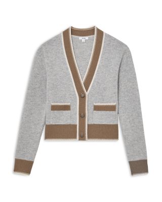 Louisa Wool & Cashmere Color Blocked Cardigan