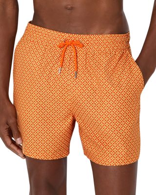 Drawstring Geo Print Swimsuit