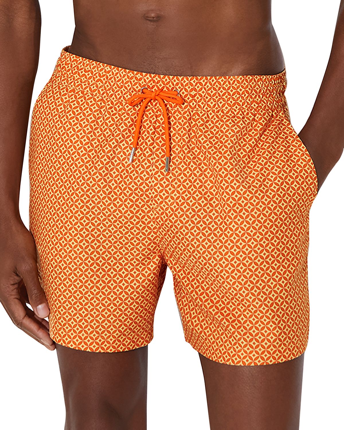 Reiss Drawstring Geo Print Swimsuit