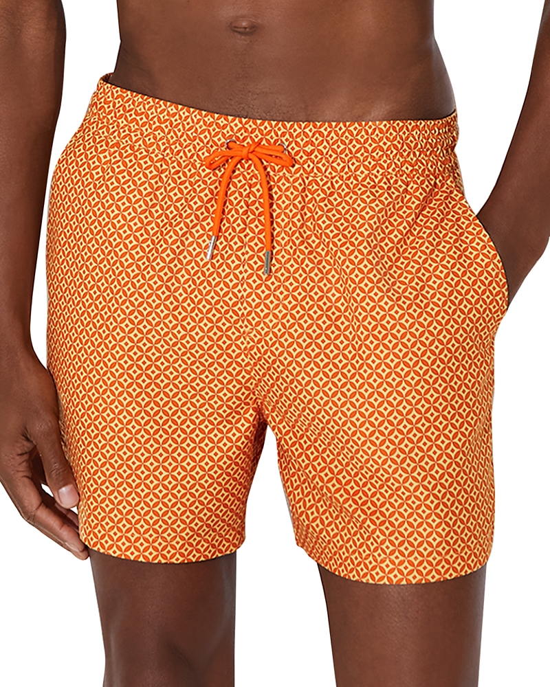 Reiss Drawstring Geo Print Swimsuit · L