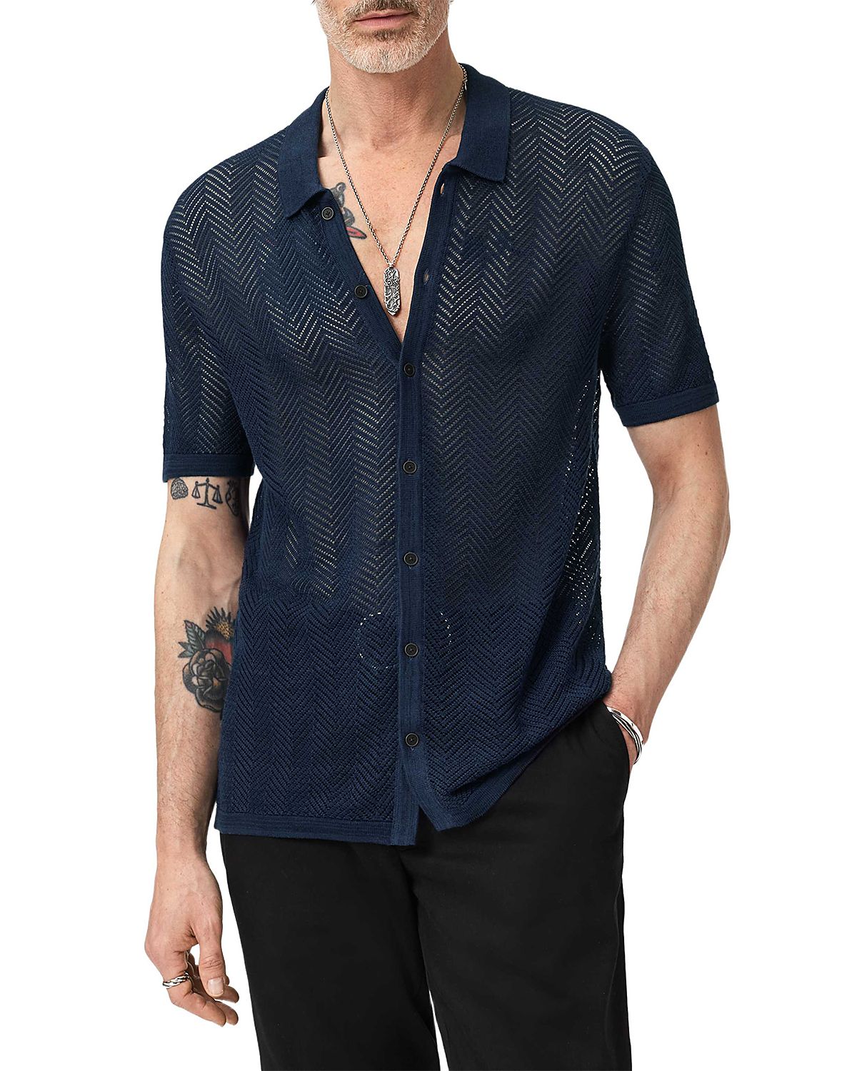 John Varvatos Ginsberg Herringbone Shirt
