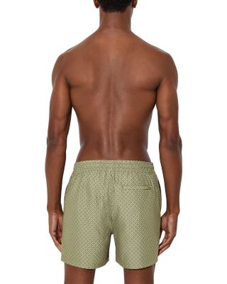 Drawstring Geo Print Swimsuit