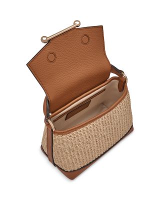 Mosaic Nano Small Woven Raffia Crossbody Bag