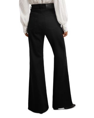 June Mid Rise Flare Jeans in Black