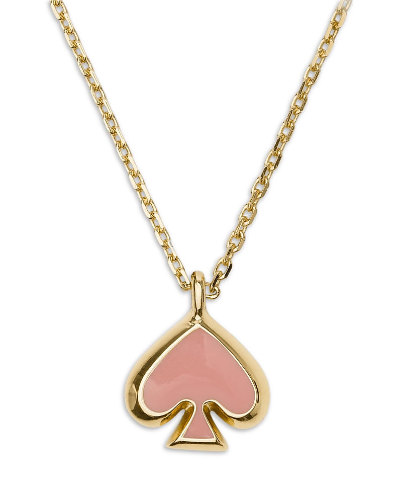 kate spade new york Everyday Spade Enamel Mini Pendant Necklace, 17