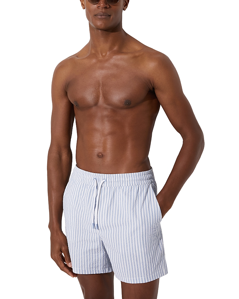Reiss Seersucker 4.9 Drawstring Shorts