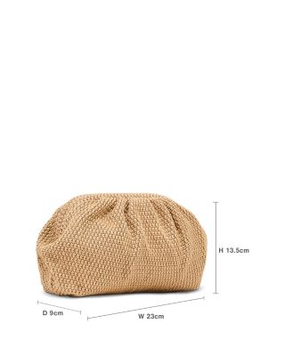 Georgia Woven Ruched Clutch