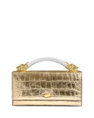 Lioness Embossed Leather Handbag 