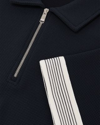 Half Zip Tape Cuff Polo Shirt