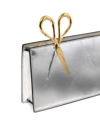 Petite Scissor Leather Clutch