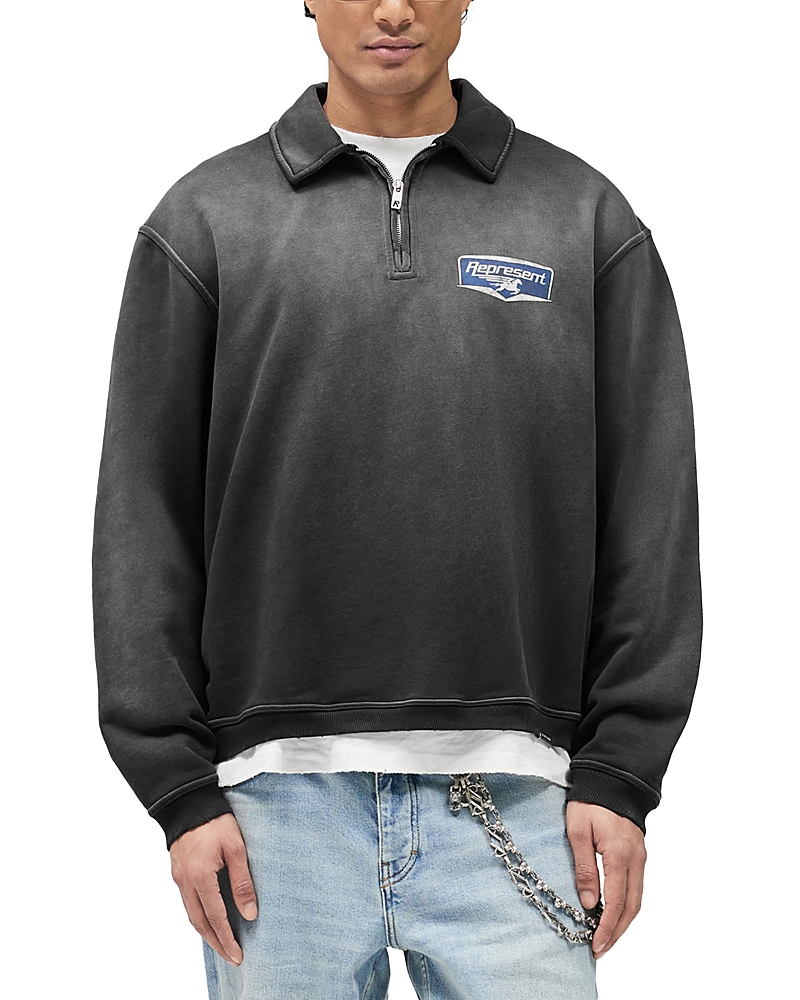 Represent Nothing Faster Quarter Zip Logo Sweatshirt