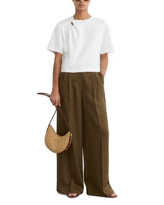 Harriet Raffia Effect Rope Style Leather Shoulder Bag