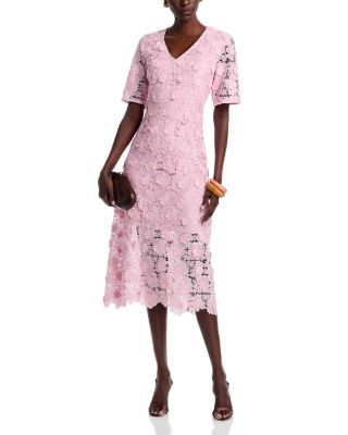 Woven Floral Appliqu&eacute; Dress