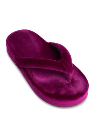 Women's Jet Lag Stretch Velvet Thong Sandals