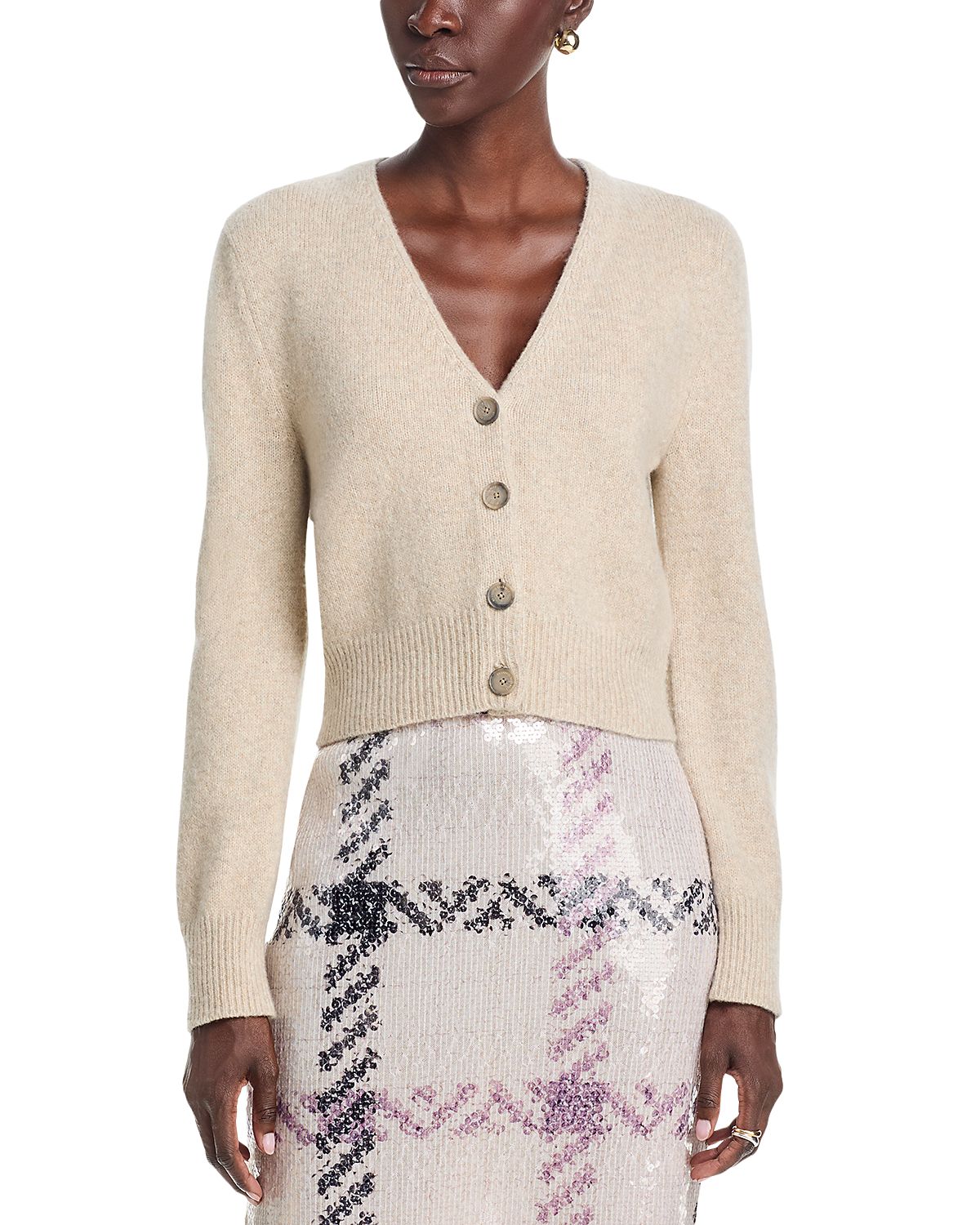 Brandon Maxwell Sloane Cashmere Silk Cardigan