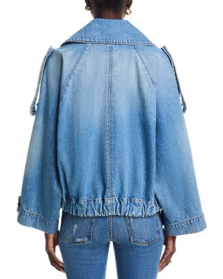 Regan Denim Trench Coat in Indigo